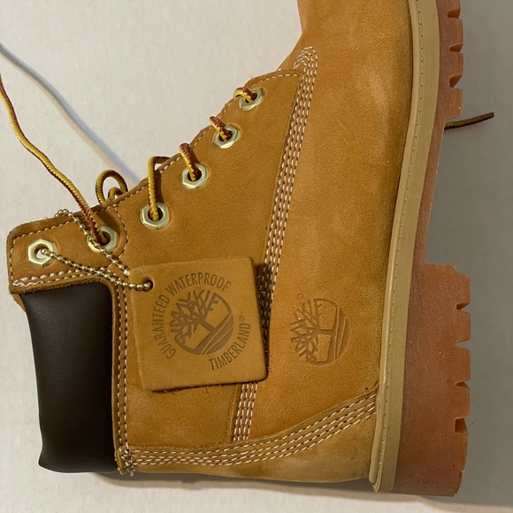 Big Kids Timberland 6" FOLKSTONE Boots Junior size 3.5M camel Waterproof - Picture 12 of 15